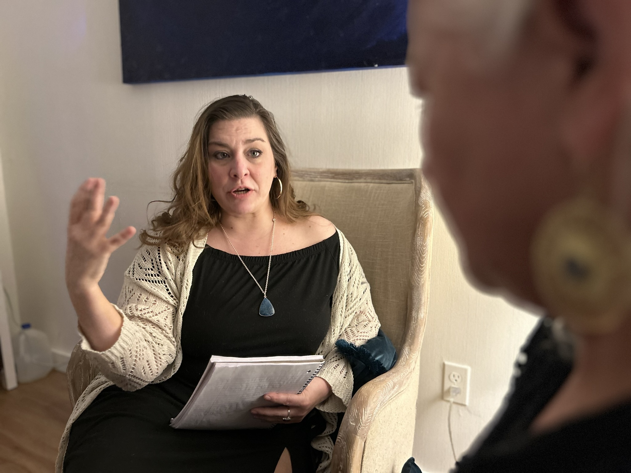 Marisa McFadden working and speaking
